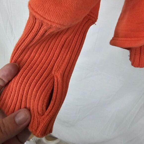 Free People Solid Honey Dove Pullover Sweatshirt In Morning Burst Orange Sz Med - Picture 7 of 10